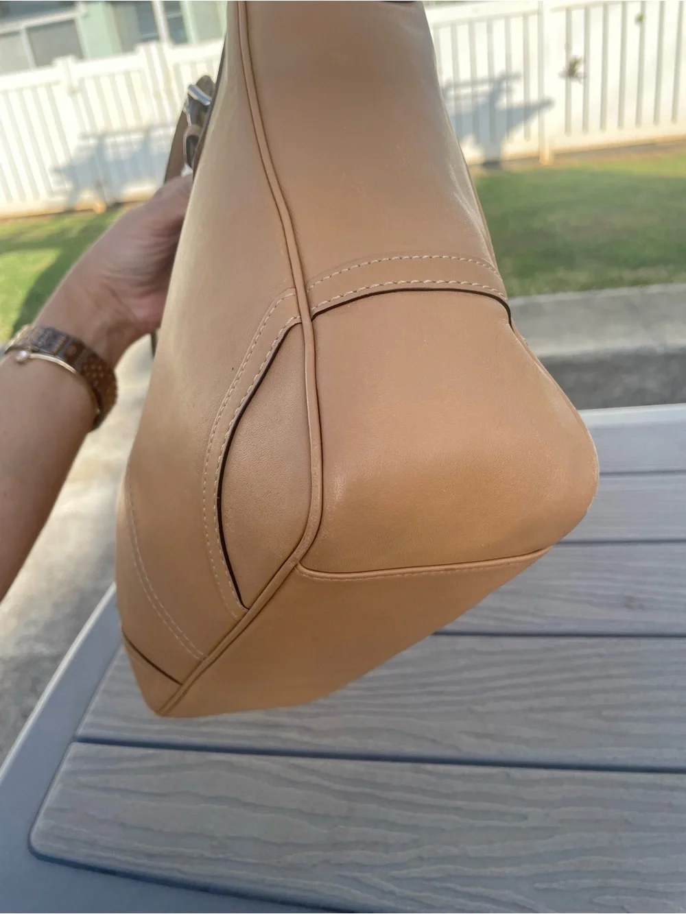 Coach Tan Leather Shoulder Tote